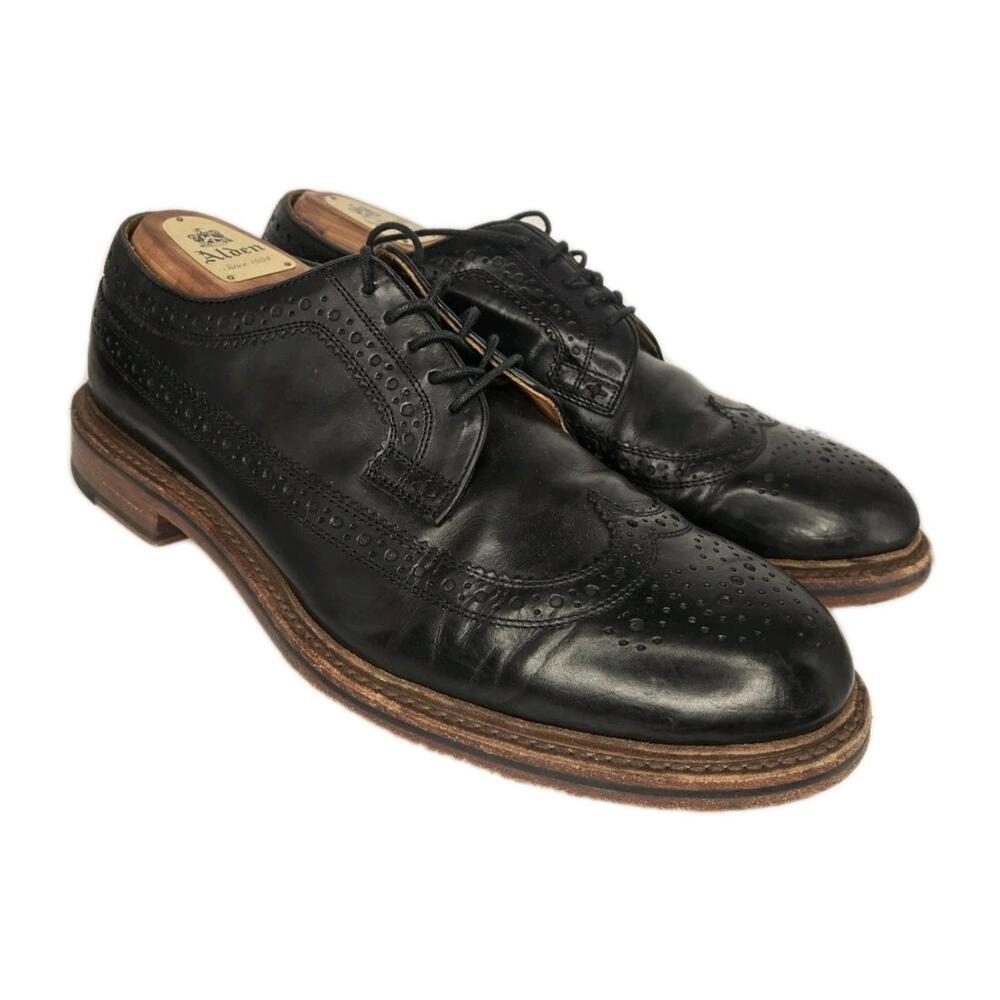 Grant Stone X J Crew Ludlow Longwing Brogue Oxford Dress Shoes Black Size 10 D